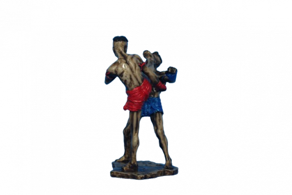 Muay Thai Figur rot blau Frontkick, XL